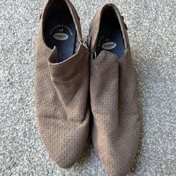 Dr Scholls Never End Ankle Boot Sz 9.5 Brown Camel Perforated - Picture 11 of 11